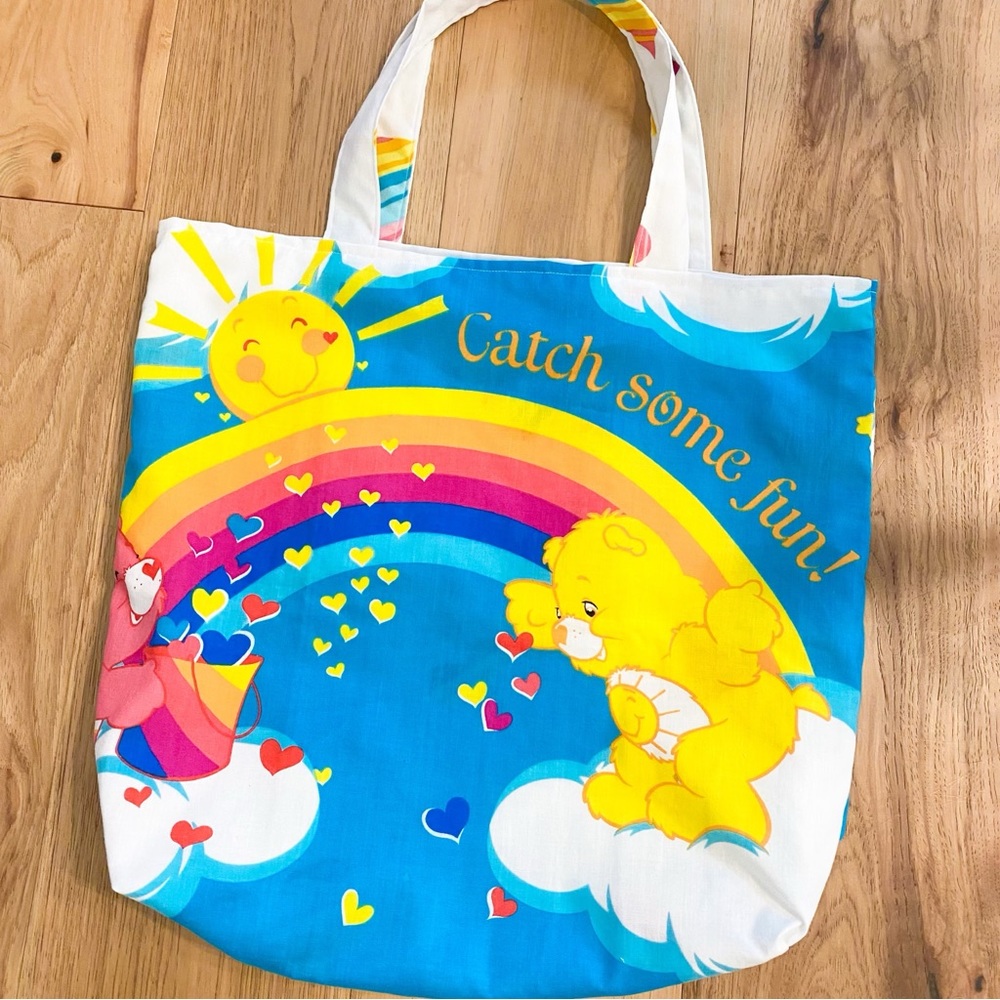 Vintage Care Bears Cute Tote Bag Large Size - Picture 3 of 5